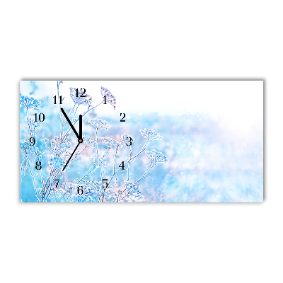 Horloge murale en verre Hiver neige de Noël