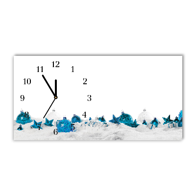 Horloge murale en verre boules de neige Décorations de Noël