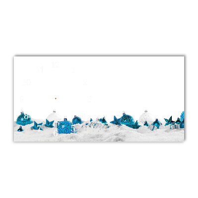 Horloge murale en verre boules de neige Décorations de Noël