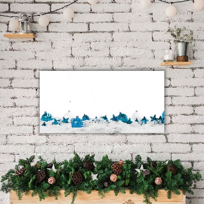 Horloge murale en verre boules de neige Décorations de Noël