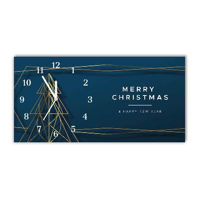 Horloge murale en verre arbre de Noël
