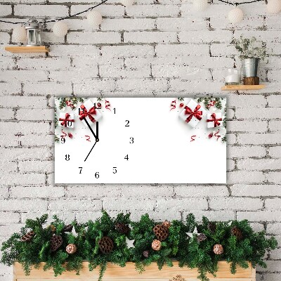 Horloge murale en verre Cadeaux de Noël Saint Brindilles
