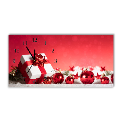 Horloge murale en verre Neige de Noël Cadeau de Noël