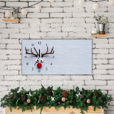 Horloge murale en verre Saint renne Rudolf