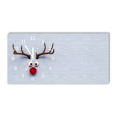 Horloge murale en verre Saint renne Rudolf