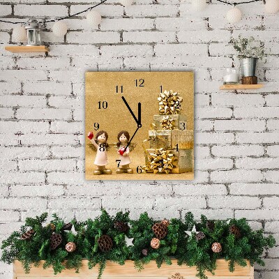 Horloge murale en verre Carré Holy Angels Cadeaux de Noël