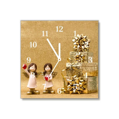 Horloge murale en verre Carré Holy Angels Cadeaux de Noël