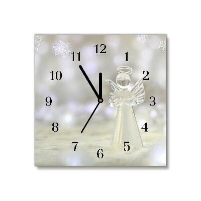 Horloge murale en verre Carré Ornement de verre Saint-Ange