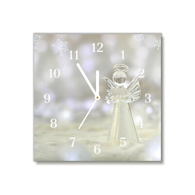 Horloge murale en verre Carré Ornement de verre Saint-Ange