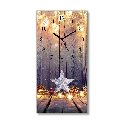 Horloge murale en verre Verticale Décorations de Noël Lumières étoiles