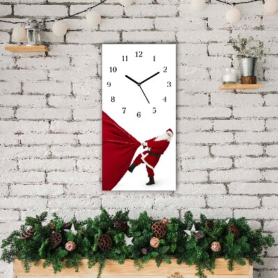 Horloge murale en verre Verticale Cadeaux de Noël Saint-Père