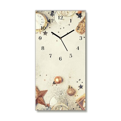 Horloge murale en verre Verticale Noël Babioles