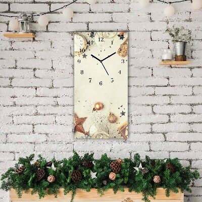 Horloge murale en verre Verticale Noël Babioles