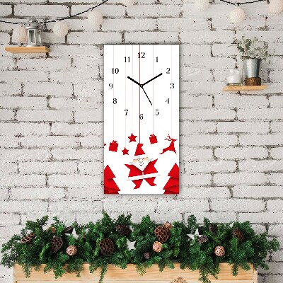 Horloge murale en verre Verticale Cadeaux de Noël Saint-Père