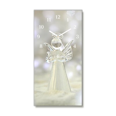 Horloge murale en verre Verticale Ornement de verre Saint-Ange