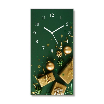 Horloge murale en verre Verticale Cadeaux de vacances d'hiver Décorations