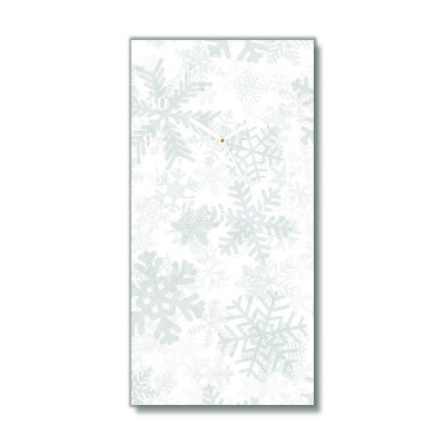 Horloge murale en verre Verticale Hiver Flocons neige