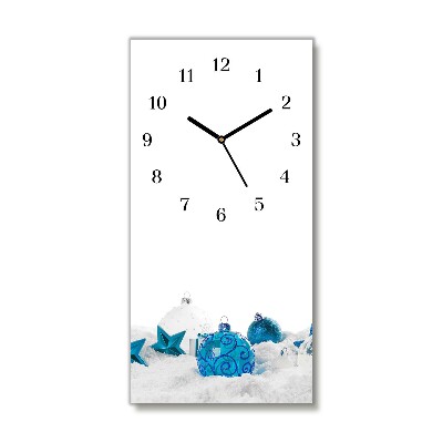 Horloge murale en verre Verticale boules de neige Décorations de Noël