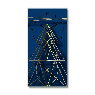 Horloge murale en verre Verticale arbre de Noël