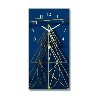 Horloge murale en verre Verticale arbre de Noël