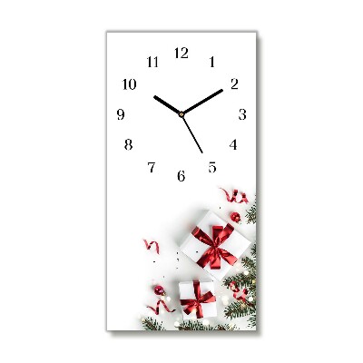 Horloge murale en verre Verticale Cadeaux de Noël Saint Brindilles