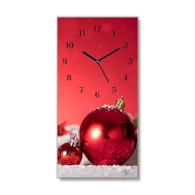 Horloge murale en verre Verticale Neige de Noël Cadeau de Noël