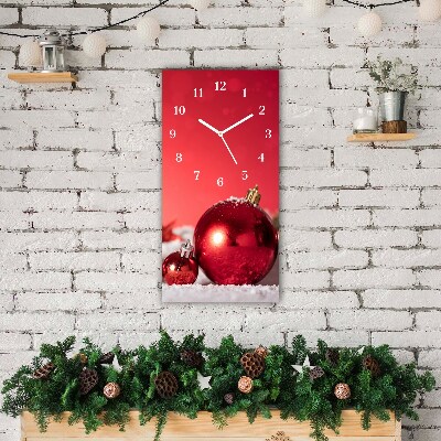 Horloge murale en verre Verticale Neige de Noël Cadeau de Noël