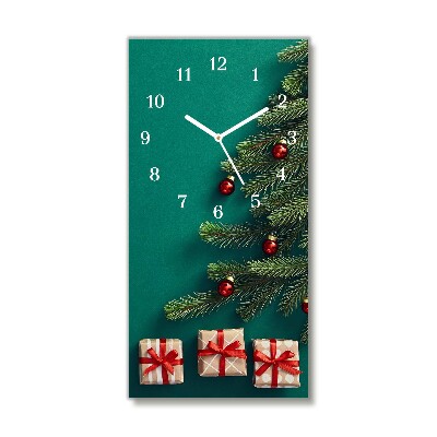 Horloge murale en verre Verticale Cadeaux de Noël d'hiver de vacances