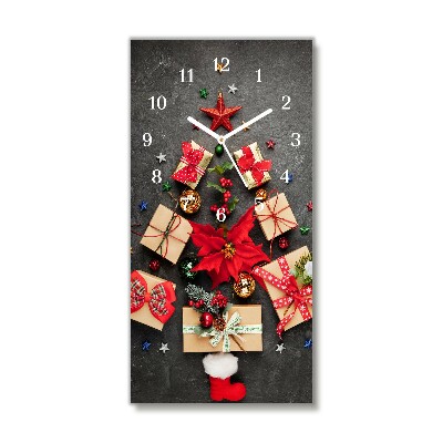 Horloge murale en verre Verticale Abstraction Cadeaux de Noël