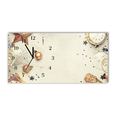 Horloge murale en verre Niveaux Noël Babioles