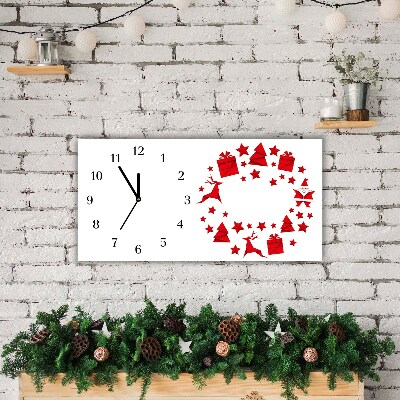 Horloge murale en verre Niveaux Noël Décorations de vacances
