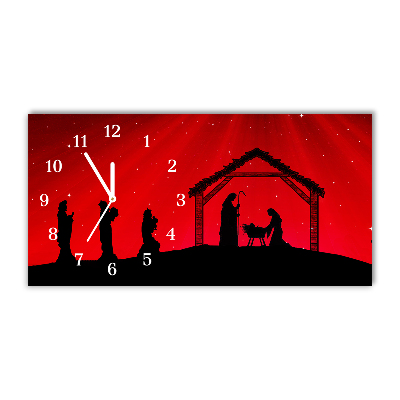 Horloge murale en verre Niveaux Étoile vacances de Noël