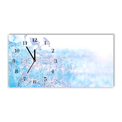 Horloge murale en verre Niveaux Hiver neige de Noël