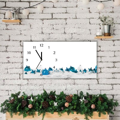 Horloge murale en verre Niveaux boules de neige Décorations de Noël