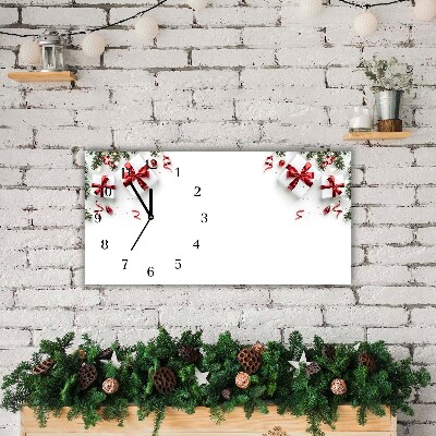 Horloge murale en verre Niveaux Cadeaux de Noël Saint Brindilles