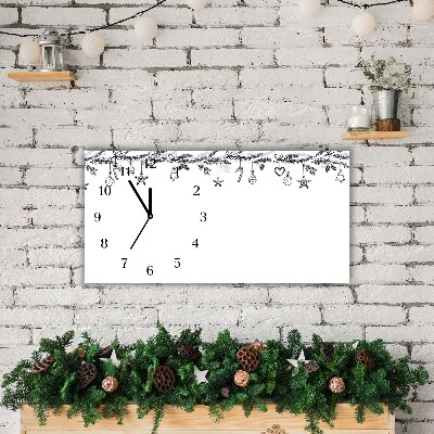 Horloge murale en verre Niveaux Vacances d'hiver Décorations de Noël