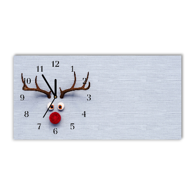 Horloge murale en verre Niveaux Saint renne Rudolf