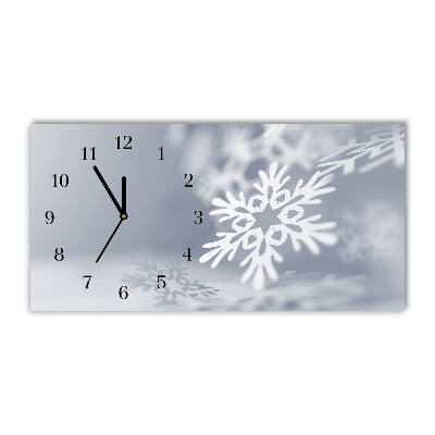 Horloge murale en verre Niveaux Décoration de Noël flocon de neige