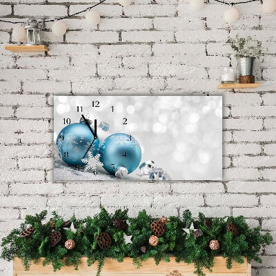 Horloge murale en verre Babioles Vacances d'hiver Décorations