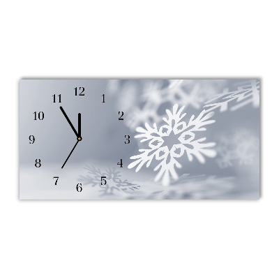 Horloge murale en verre Décoration de Noël flocon de neige