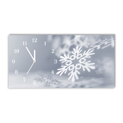 Horloge murale en verre Décoration de Noël flocon de neige