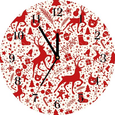 Horloge murale en verre Tour Décoration rennes Vacances d'hiver