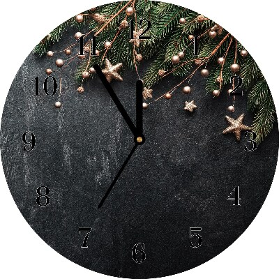 Horloge murale en verre Tour Noël Star arbre de Noël