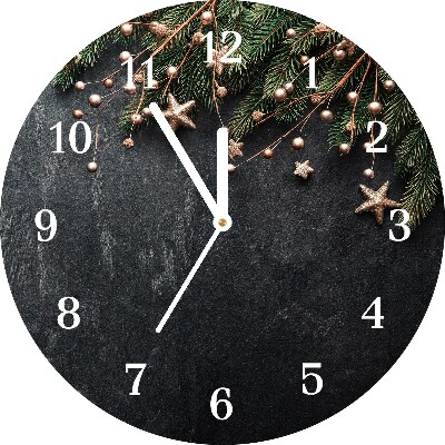 Horloge murale en verre Tour Noël Star arbre de Noël