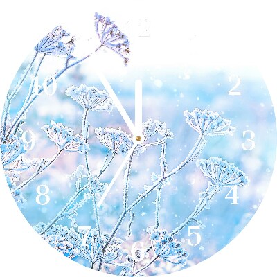 Horloge murale en verre Tour Hiver neige de Noël