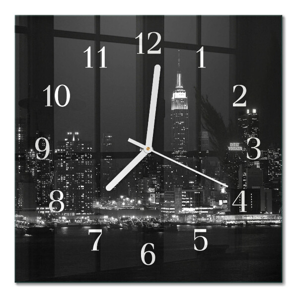 Horloge carrée en verre Horizon