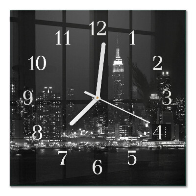 Horloge carrée en verre Horizon