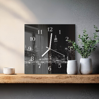 Horloge carrée en verre Horizon
