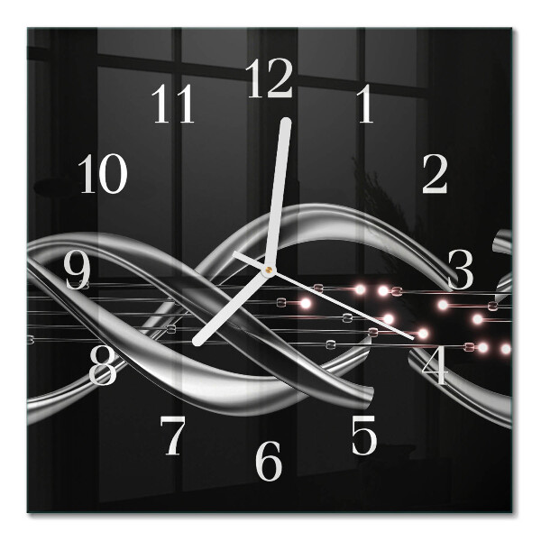 Horloge carrée en verre Abstraction