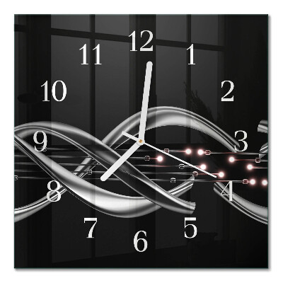 Horloge carrée en verre Abstraction